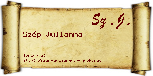 Szép Julianna névjegykártya