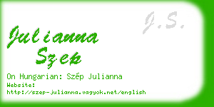 julianna szep business card